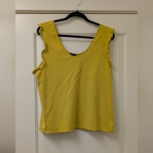 Ann Taylor - Mustard Ruffle Sleeve Tank Top Size XXL